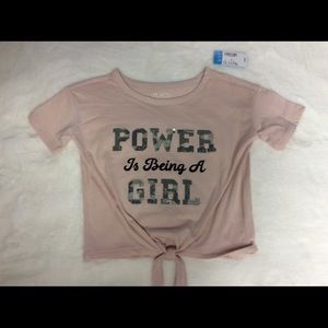 The Children’s Place Soft Rose Crop Tie Waist Top